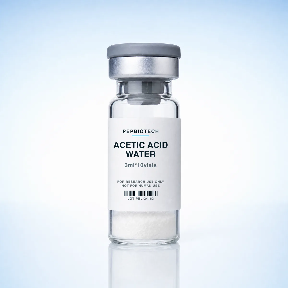 Acetic acid water — studio shot